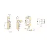 Technical drawings and dimensions of a hinge. Produktbild-Vorschau
