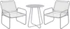 A light gray bistro set with two chairs and a round table, presented on a white background. Náhled obrázku produktu