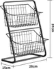 Metalowy Stojak Z Koszami 2-Poziomowy Organizer Kuchenny Podgląd zdjęcia produktu 2