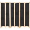 vidaXL 6-teiliger Raumteiler Schwarz 240 x 170 x 4 cm Stoff Produktbild-Vorschau 7