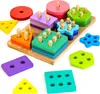 Montessori Spielzeug ab 1 2 3 Jahre, Holz Sortier- & Produktbild-Vorschau 1