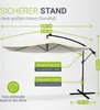 Juskys Ampelschirm Brazil 350 cm mit LED, UV-Schutz, Kurbel Produktbild-Vorschau 5