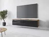 Meuble TV CERIEE 140 – chêne wotan / noir brillant Voir les images du produit 9
