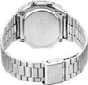 The back of a silver Casio watch with a metal band. Produktbild-Vorschau