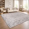 Vintage Boho moderner Wohnzimmerteppich Kurzflor waschbar Produktbild-Vorschau 1
