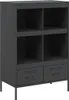 vidaXL Highboard černá 68x39x101,5 cm ocel Náhled obrázku produktu 2