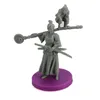 A miniature figurine of a warrior with a monkey on their back, standing on a purple base. Anteprima dell’immagine prodotto