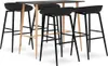 5-tlg. Bar-Set Schwarz , Esszimmer Design 2024 Produktbild-Vorschau 1