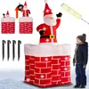 MONZANA® Père Noël gonflable cheminée 178 cm éclairage LED Voir les images du produit 1