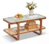 Table basse rectangulaire COSTWAY, table d'appoint pour Voir les images du produit 1