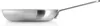 A side view of a stainless steel frying pan on a white background. Voir les images du produit