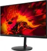 A black computer monitor with a vibrant, abstract image displayed on its screen, shown on a white background. Produktbild-Vorschau
