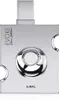 A silver perfume bottle with a circular design on the front. Anteprima dell’immagine prodotto