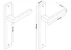 Edelstahl Türbeschlag Langschild CUBE Blindschildgarnitur Produktbild-Vorschau 4