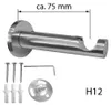 Gardinenstange Set Edelstahl Look Metall Ø 16mm zur Produktbild-Vorschau 2