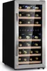 A wine refrigerator filled with wine bottles. Produktbild-Vorschau
