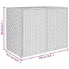 vidaXL Szafka ogrodowa czarna 100x55,5x80 cm z polirattanu Podgląd zdjęcia produktu 8