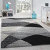 Shaggy Teppich Hochflor Langflor Weich Geometrisch Produktbild-Vorschau 1