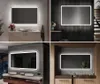 Badspiegel 90x50 cm - Horizontal mit LED Beleuchtung - LED Produktbild-Vorschau 4