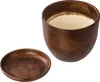 Pot en céramique rond avec soucoupe brun foncé 25 cm Voir les images du produit 15