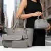OKWISH 4-in-1 Damen Handtaschen Set, Grau - Elegante Produktbild-Vorschau 2