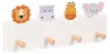 Relaxdays Kindergarderobe, 4 Haken, Design C, Wandmontage, Produktbild-Vorschau 1