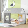 OKWISH Lit Enfant 90x200 cm - Lit Cabane avec Toit et Voir les images du produit 3