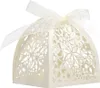 Satz Von 50, Laser Cut Blumen Hochzeit Gunst Boxen, Papier Produktbild-Vorschau 1