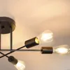 ZMH Stropní světlo černé 6 plamenů Stropní lampa Vintage Náhled obrázku produktu 8