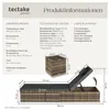 tectake®️ Rattan-Doppelliege mit Tisch aus Polyrattan und Produktbild-Vorschau 5