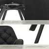 Fauteuil pivotant en velours Lucia, rembourré - noir, Lot Voir les images du produit 5