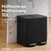 CASABEL Doppel-Küchenmülleimer 2x15L aus Edelstahl, Produktbild-Vorschau 1