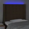vidaXL LED Kopfteil Dunkelbraun 83x16x118/128 cm Stoff Produktbild-Vorschau 4