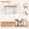 Hundebox Holz 100x60x63 cm, Braun & Weiß, 4 Türen, Produktbild-Vorschau 12