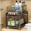 2 Etagen Metall Spülschrank Organizer,Unter Waschbecken Produktbild-Vorschau 1