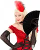 Schwarzer Handfächer aus Stoff als Burlesque Kostümzubehör Produktbild-Vorschau 2