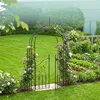 Relaxdays Rosenbogen mit Tür, Metall, Garten, H x B x T: Produktbild-Vorschau 2