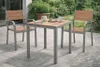 Gartentisch Aluminium Polywood Teak-Optik 75 x 75 x 74 cm Produktbild-Vorschau 3