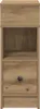 A front view of a wooden nightstand with one drawer and an open shelf. Náhľad obrázku produktu
