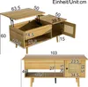 OKWISH Table Basse Scandinave avec Plateau Relevable et Voir les images du produit 6