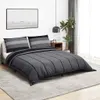 vidaXL Bettwäsche-Set Dunkelgrau 200x200 cm Baumwolle Produktbild-Vorschau 2