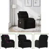 The Living Store Massagesessel Schwarz Samt Produktbild-Vorschau 1