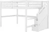 Hochbett mit Schreibtisch, Lattenrost und Treppe, 140x200 Produktbild-Vorschau 6