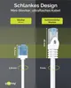 Ultraflexibles CAT 6A Patchkabel, slim, U/UTP, weiß Produktbild-Vorschau 4