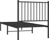 vidaXL Postel s čelem kovová černá 80x200 cm Náhled obrázku produktu 5