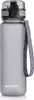 A gray water bottle with a black and white patterned strap and a flip-top lid. Anteprima dell’immagine prodotto