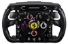 A close-up, front-facing studio shot of a racing steering wheel with many buttons and dials. Produktbild-Vorschau