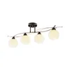 Lindby Deckenlampe Leanda, 80 cm, vierflammig, Metall, Glas Produktbild-Vorschau 1