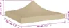 vidaXL Partyzelt-Dach 2x2 m Beige 270 g/m² Produktbild-Vorschau 4