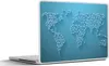MuchoWow® Laptop Aufkleber Sticker Cover Weltkarte - Linien Produktbild-Vorschau 1